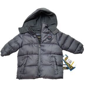 New Child’s iXTREME Winter Puffer Coat Gray Polyester Unisex Sz 12 Months